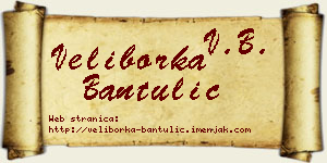 Veliborka Bantulić vizit kartica